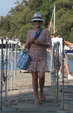 KYLIE MINOGUE at a Boat in Portofino 07/13/2015