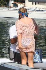 KYLIE MINOGUE at a Boat in Portofino 07/13/2015