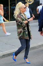 LADY GAGA in Camouflage Jacket Out in New York 07/26/2015