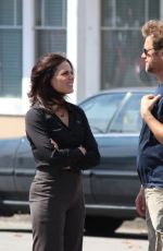 LANA PARRILLA on the Set of Once Upon A Time 07/22/2015