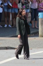 LANA PARRILLA on the Set of Once Upon A Time 07/22/2015