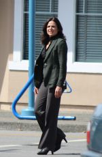 LANA PARRILLA on the Set of Once Upon A Time 07/22/2015