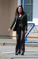 LANA PARRILLA on the Set of Once Upon A Time 07/22/2015