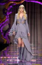 LARA STONE on the Runwey of Atelier Versace Fashion Show in Paris