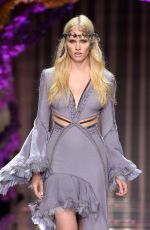 LARA STONE on the Runwey of Atelier Versace Fashion Show in Paris