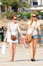 LAURA WHITMORE in Jeans Shorts Out in Ibiza 07/18/2015