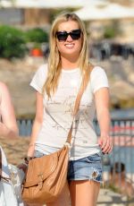 LAURA WHITMORE in Jeans Shorts Out in Ibiza 07/18/2015