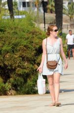 LAURA WHITMORE in Jeans Shorts Out in Ibiza 07/18/2015