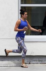 LEA MICHELE in Tights Heading to a Gym in New Orleans 07/07/2015