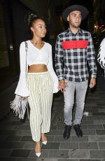 LEIGH-ANNE PINNOCK Out for Dinner in London 07/01/2015
