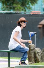 LENA HEADEY Playing Mini Golf in Los Angeles 07/23/2015