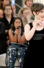 LILY COLLINS at Chanel Fashion Show During Paris Fashion Week
