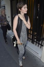 LILY COLLINS at Chanel Headquarters in Paris 07/06/2015