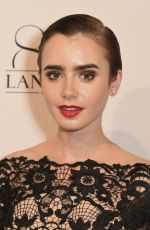 LILY COLLINS at Lancome 80th Anniversary Party in Paris