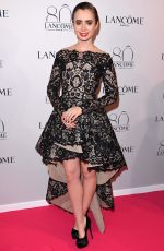 LILY COLLINS at Lancome 80th Anniversary Party in Paris