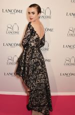 LILY COLLINS at Lancome 80th Anniversary Party in Paris