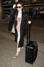 LILY COLLINS at Los Angeles International Airport 07/11/2015