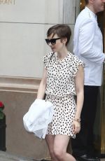 LILY COLLINS Out and About in Paris 07/05/2015