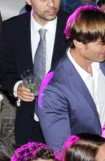 LINDSAY LOHAN and Massimiliano Neri Night Out in Capri 06/29/2015
