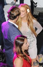 LINDSAY LOHAN and Massimiliano Neri Night Out in Capri 06/29/2015