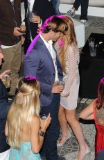 LINDSAY LOHAN and Massimiliano Neri Night Out in Capri 06/29/2015