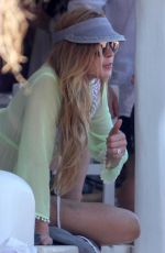 LINDSAY LOHAN at a Pool Party in Mykonos 07/19/2015