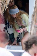 LINDSAY LOHAN at a Pool Party in Mykonos 07/19/2015