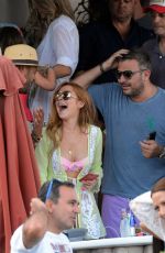LINDSAY LOHAN at a Pool Party in Mykonos 07/19/2015