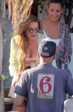 LINDSAY LOHAN at a Pool Party in Mykonos 07/19/2015