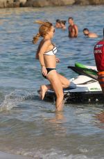 LINDSAY LOHAN in Bikini at a Beach in Mykonos 07/25/2015