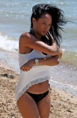 LISA MAFFIA in Bikini at a Beach in Essex