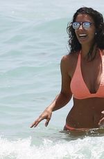 LUDIVINE SAGNA in Bikini at a Beach in Miami07/05/2015