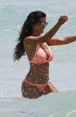 LUDIVINE SAGNA in Bikini at a Beach in Miami07/05/2015