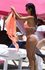 LUDIVINE SAGNA in Bikini at a Beach in Miami07/05/2015