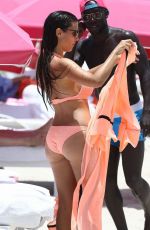 LUDIVINE SAGNA in Bikini at a Beach in Miami07/05/2015