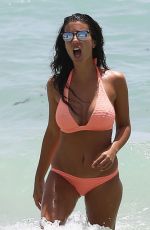 LUDIVINE SAGNA in Bikini at a Beach in Miami07/05/2015