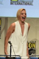 MARGOT ROBBIE at Warner Bros Panel at Comic-con in San Diego 