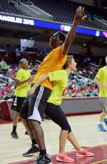 MARIA MENOUNOS at Celebrity Basketball Game at Special Olympics World Games in Los Angeles