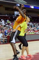 MARIA MENOUNOS at Celebrity Basketball Game at Special Olympics World Games in Los Angeles