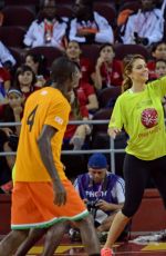 MARIA MENOUNOS at Celebrity Basketball Game at Special Olympics World Games in Los Angeles