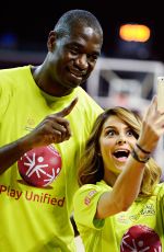 MARIA MENOUNOS at Celebrity Basketball Game at Special Olympics World Games in Los Angeles