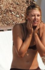 MARIA SHARAPOVA in Bikini at a Beach in Montenegro 07/19/2015