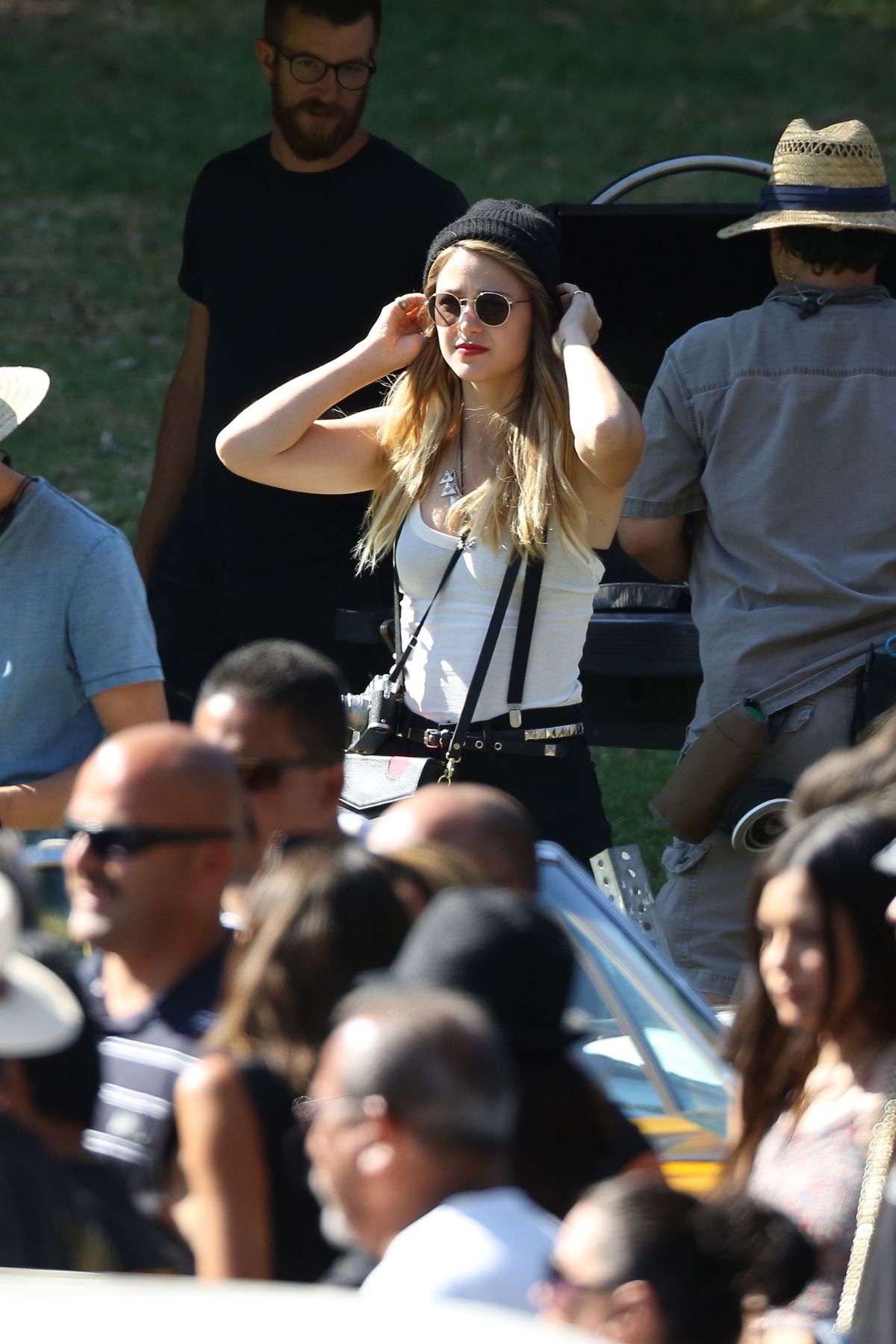 MELISSA BENOIST on the Set of Low Riders in Los Angeles 06/23/2015 ...