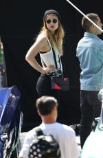 MELISSA BENOIST on the Set of Low Riders in Los Angeles 06/23/2015