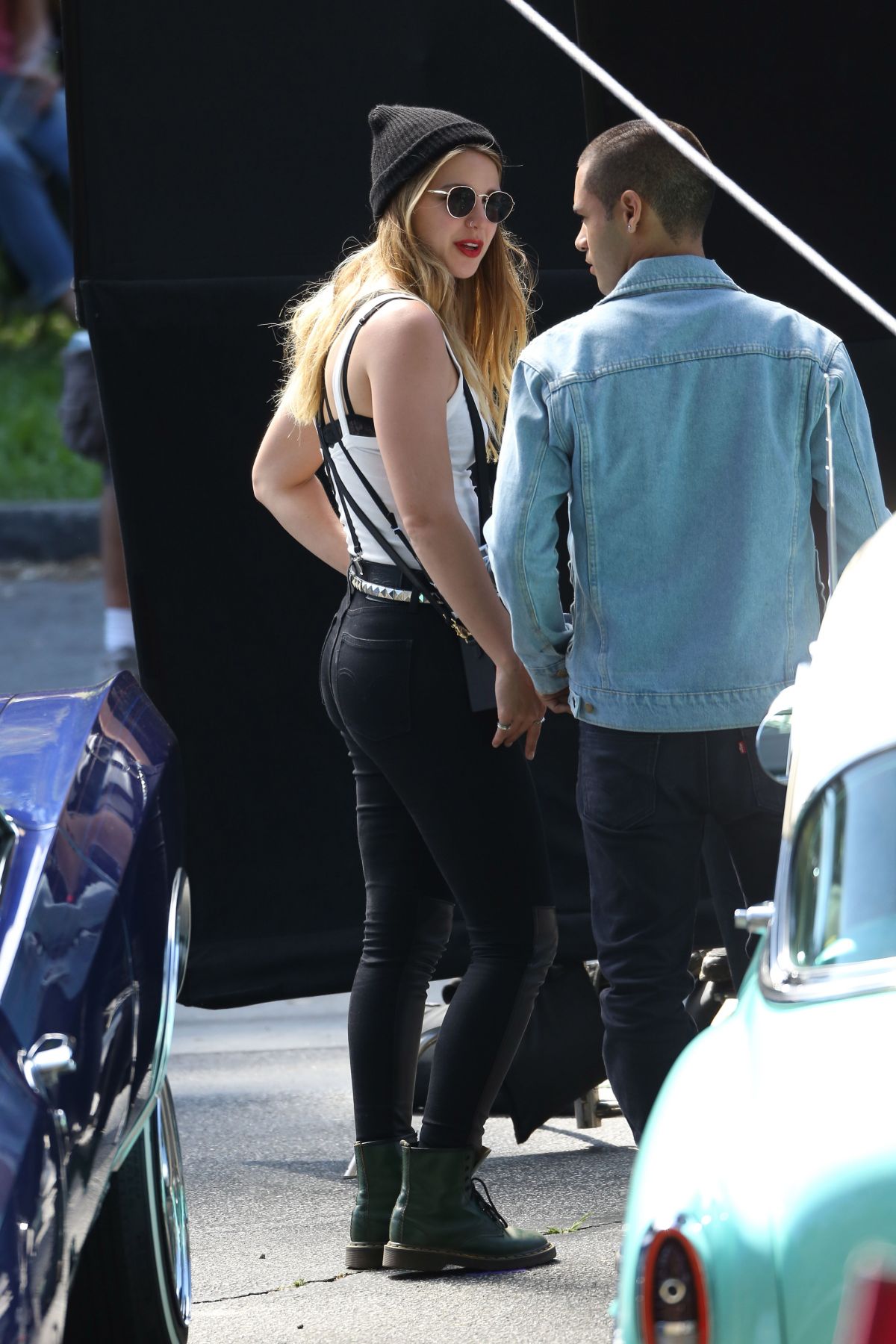 MELISSA BENOIST on the Set of Low Riders in Los Angeles 06/23/2015 ...
