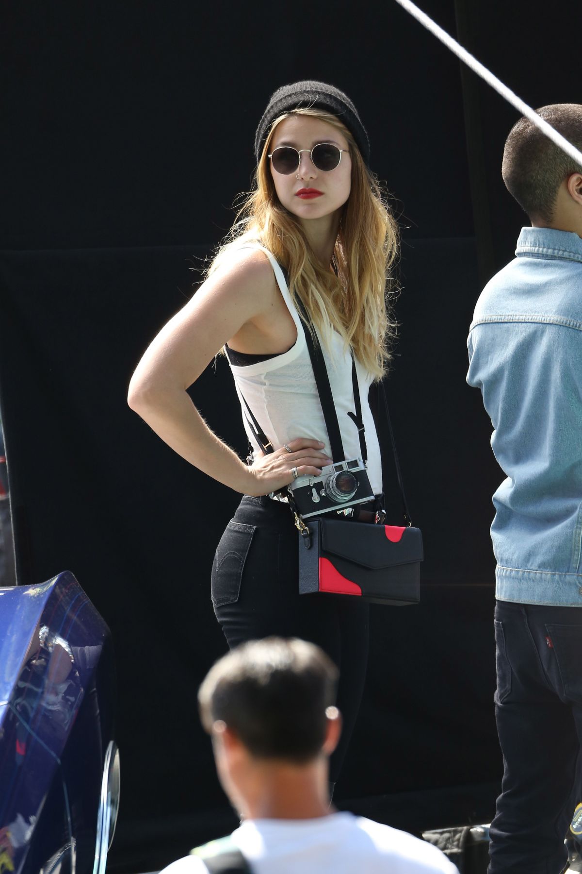 MELISSA BENOIST on the Set of Low Riders in Los Angeles 06/23/2015 ...