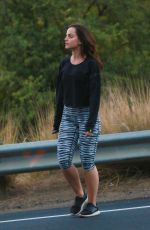 MENA SUVARI in Leggings Out Hiking in Runyon Canyon 07/05/2015