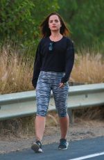 MENA SUVARI in Leggings Out Hiking in Runyon Canyon 07/05/2015