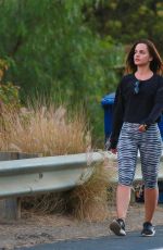 MENA SUVARI in Leggings Out Hiking in Runyon Canyon 07/05/2015