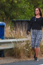 MENA SUVARI in Leggings Out Hiking in Runyon Canyon 07/05/2015